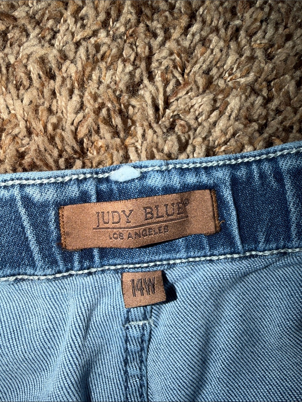 Judy Blue women’s denim tie front Elastic Waist joggers 14W - Picture 4 of 5